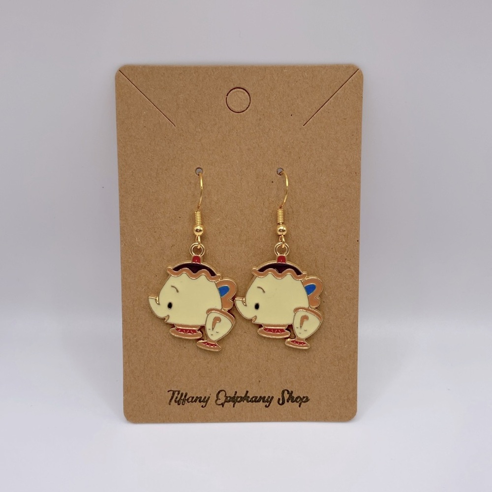 Disney Inspired Mrs. Potts & Chip earrings